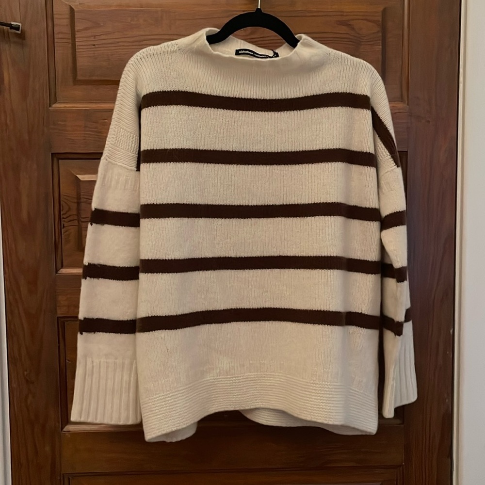 NWT Nicholson & Nicholson Heriot striped wool sweater size medium/40